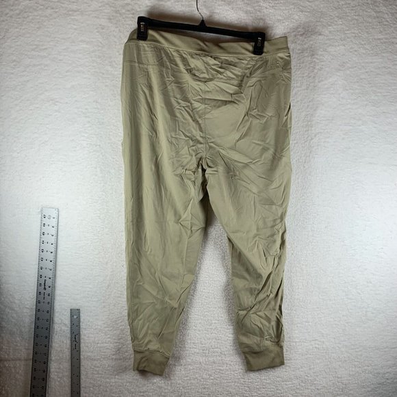 The‎ North Face Jogger Pants Women's 1X Twill Beige Stretch Elastic Waist 7526 - Picture 2 of 10